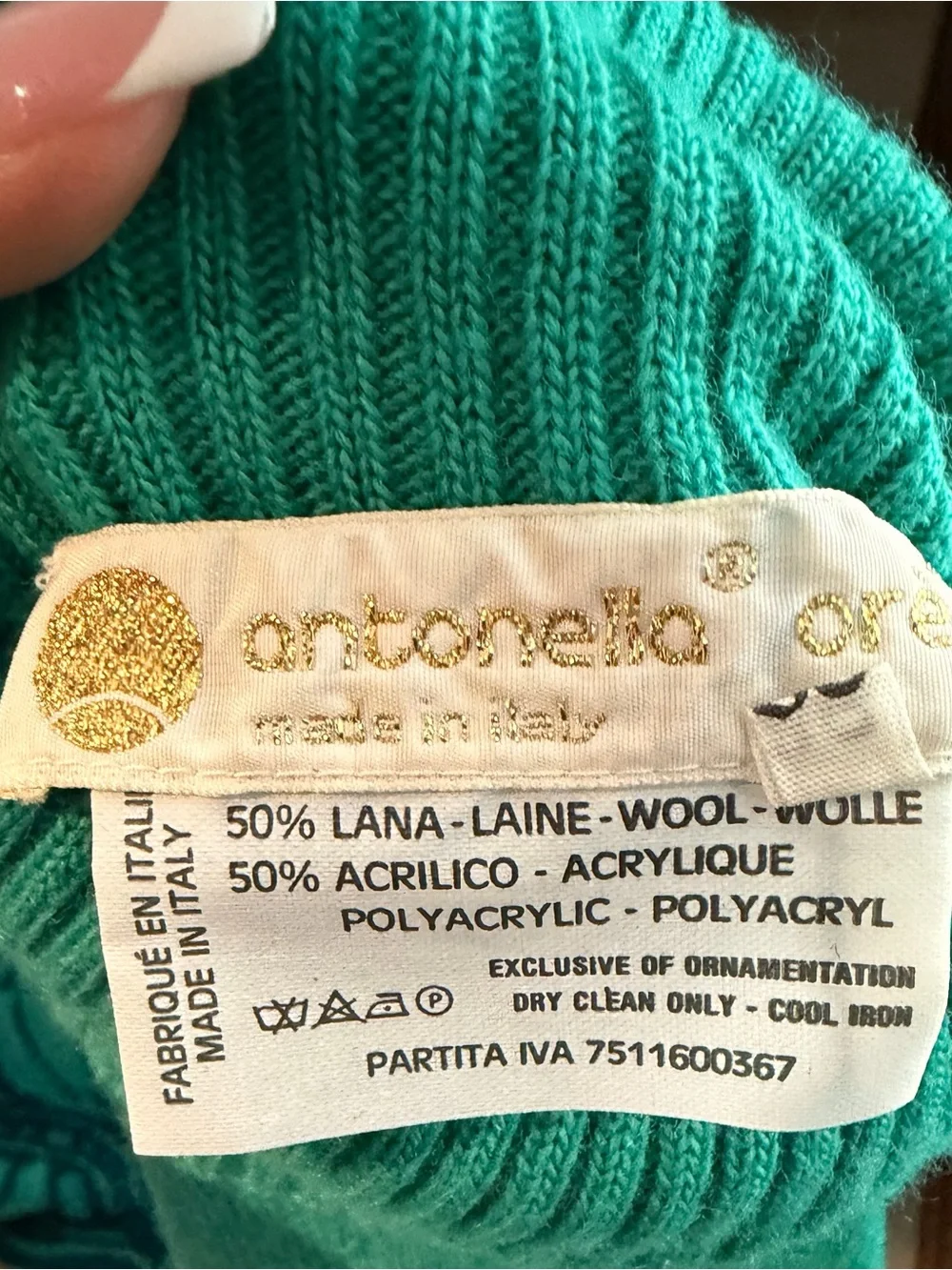 NWT VTG Antonella Ore Italy Metallic Knit Twinset Cardigan Sleeveless Turtleneck